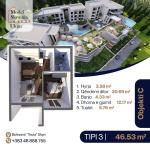 SUNRISE Banesë në qendër ULQIN Tip 3  Ob C  46.53m2