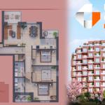 Banesë në shitje, Pixel GATE, Tip 4, Kati 1, 3, 5 - 113.82m2