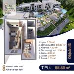 SUNRISE Banesë në qendër ULQIN Tip 4  Ob B  55.89m2