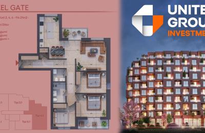 Banesë në shitje, Pixel GATE, Tip 4.1, Kati 2, 4, 6 - 114.21m2