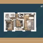 KORAL TOWER II, Banesë ne shitje TIP 6, 87.20m2