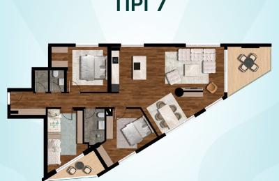 Ofrohet banesë për shitje, KLUB INVEST, ndërtesa L5, Tip 01, 103.1m2