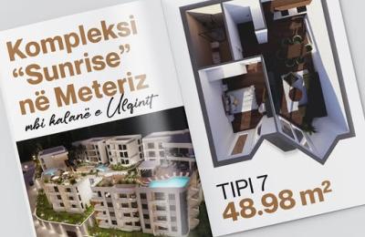 SUNRISE Banesë në qendër ULQIN Tip 7  Ob B  48.98m2