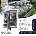 SUNRISE Banesë në qendër ULQIN Tip 9  Ob B  56.21m2