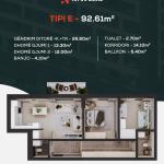 Banesa / Apatmemt  në shitje,Tip E, 2+1, 92.61m2, HIT IMPERIAL