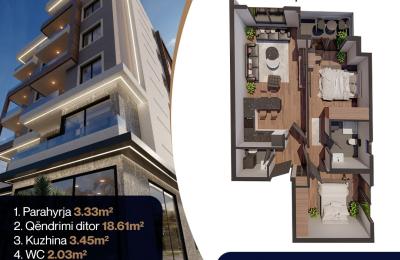 Banesë te "Bulevardi Teuta" Tipi | 61.43m2