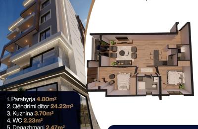 Banesë te "Bulevardi Teuta" Tipi | 72.78m2