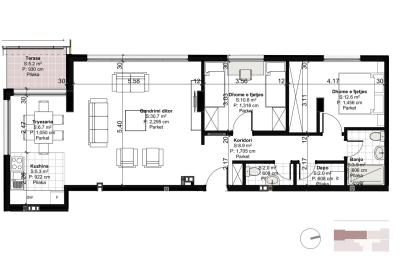 BANESE ME 105.5  m² NE OBJEKIN 4   "ART CONSTRUCTION"