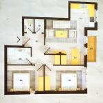 Shitet banesa 3 dhomshe 83m2 kati4 Arberi Dragodan