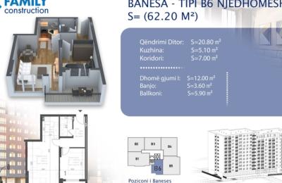 Ringa (Shitet Banesa me 62 m²)896/23